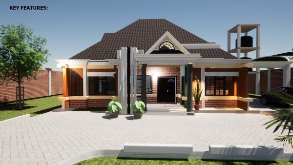 Classic and affordable 4 Bedroom Bungalow House Plan in Kenya - Image 2