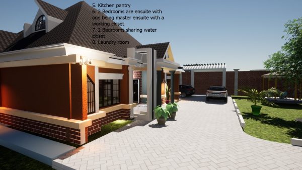 Classic and affordable 4 Bedroom Bungalow House Plan in Kenya - Image 4