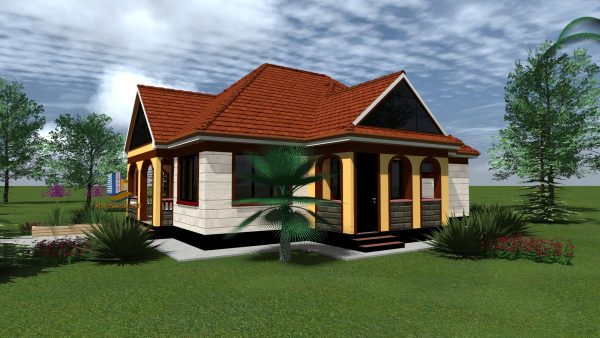 Bungalow House Plans Kenya- 3 Bedrooms house plan Kenya - Image 2