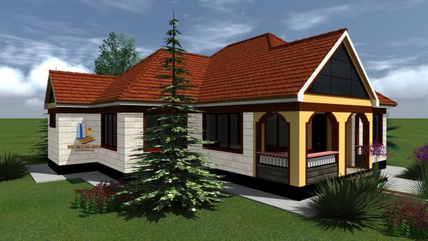 Bungalow House Plans Kenya- 3 Bedrooms house plan Kenya - Image 3