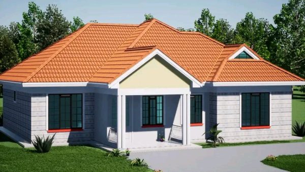 3 Bedroom Bungalow House Drawings WKRE023