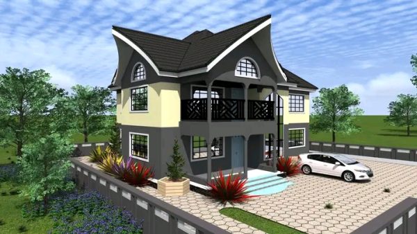 impeccable 5 Bedroom Maisonette House Plans in Kenya WKRE026