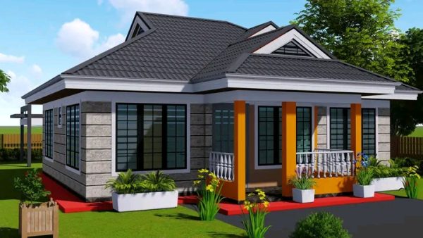 Simple 3 Bedroom Bungalow House Plans WKRE039 - Image 3