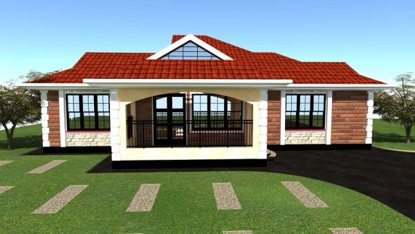 3-bedroom bungalow house designs in Kenya