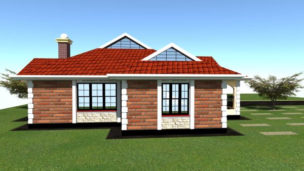 3-bedroom bungalow house designs in Kenya WKRE059 - Image 4