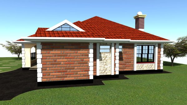 3-bedroom bungalow house designs in Kenya WKRE059 - Image 5