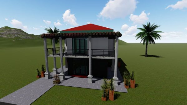 Elevated Living - Simple 3BR Maisonette House Designs with Multiple Balconies in Kenya WKRE060 - Image 2