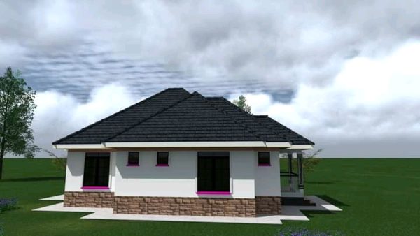 Uncomplicated Comfort - Simple 3BR Bungalow House Drawings in Kenya WKRE062 - Image 4