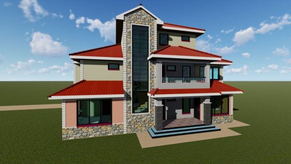 5 Bedrooms Maisonette House Plan Kenya - Image 2