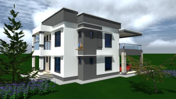 Maisonette House Plan Kenya-4BR Flat Roof - Image 4