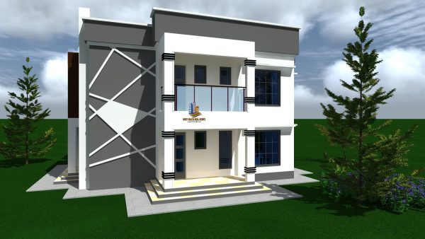 Maisonette House Plan Kenya-4BR Flat Roof - Image 5