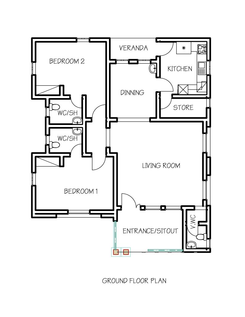 Two-Bedroom House in Kenya